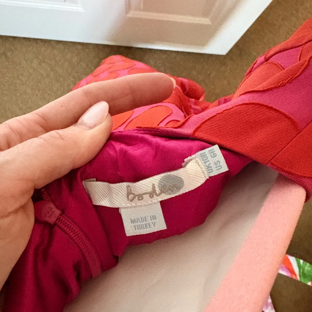 Boden Red Polka Dot Mini Dress - Picture 3 of 4